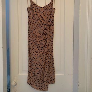 Nine Britton Taupe/Black (Abstract Print) Medium Petite Midi Dress